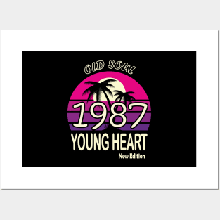 1987 Birthday Gift Old Soul Young Heart Posters and Art